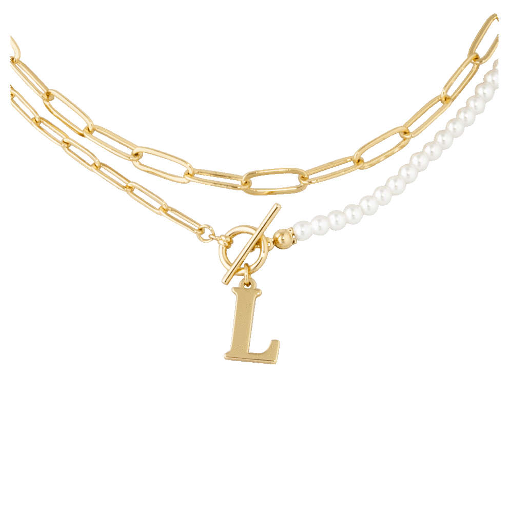 Both not Included. But can combined with the Pearl and Link Chain Initial Necklace