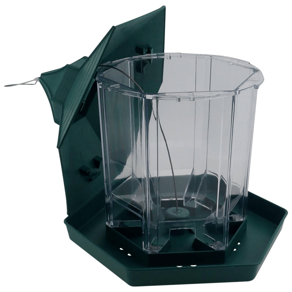 Twist-lock top keeps seeds dry and safe