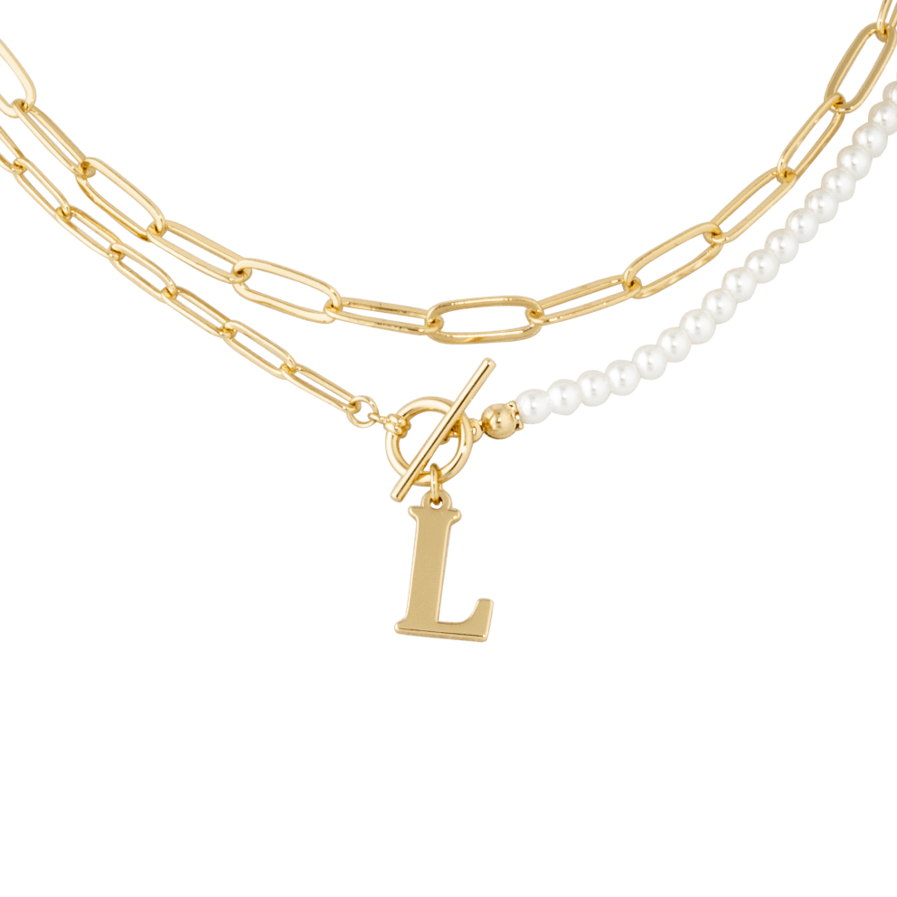 Both not Included. But can combined with the Pearl and Link Chain Initial Necklace