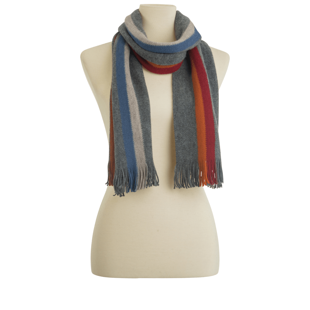 Grey/Orange/Red Stripe