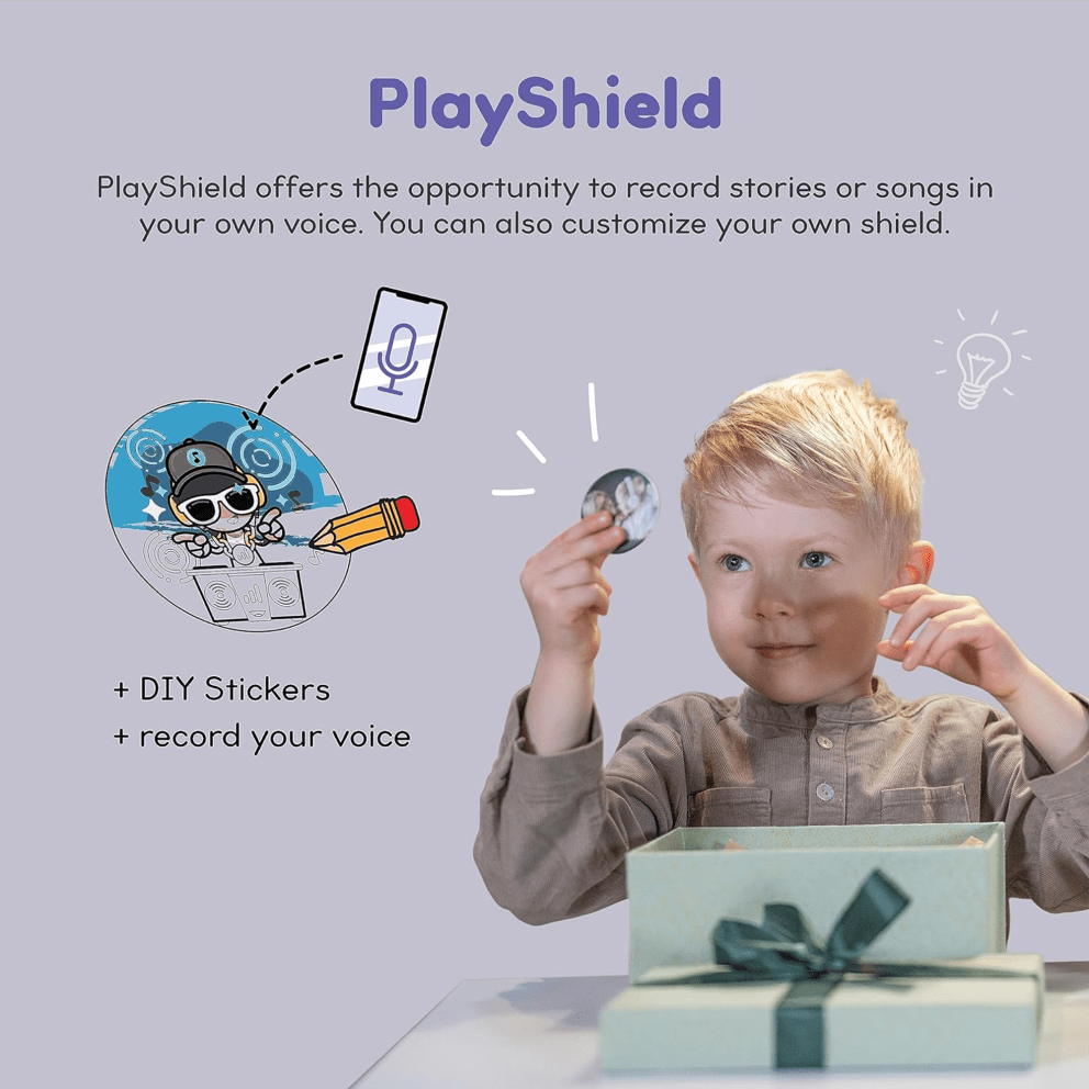 PlayShield is customizable and allows you to record your own voice