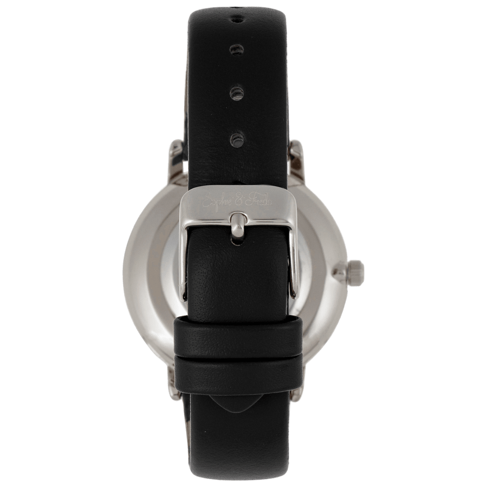 Silver/Black with Leather Band