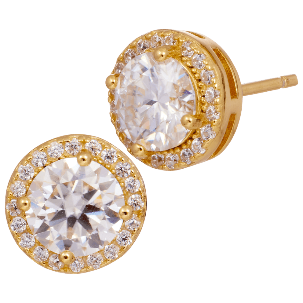 18K Yellow Gold Over Sterling Silver
