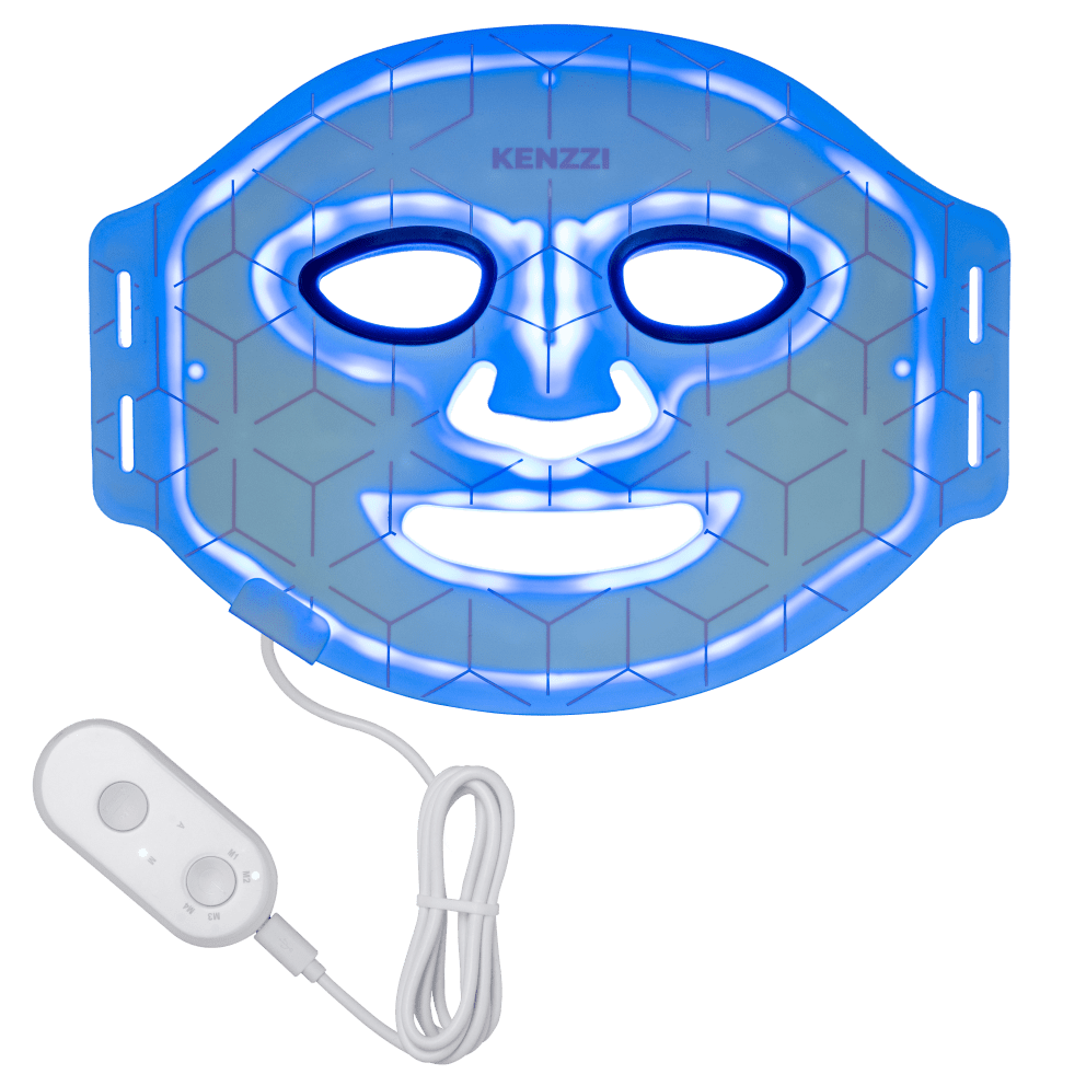 Blue light therapy helps balance oil and target acne-causing bacteria.