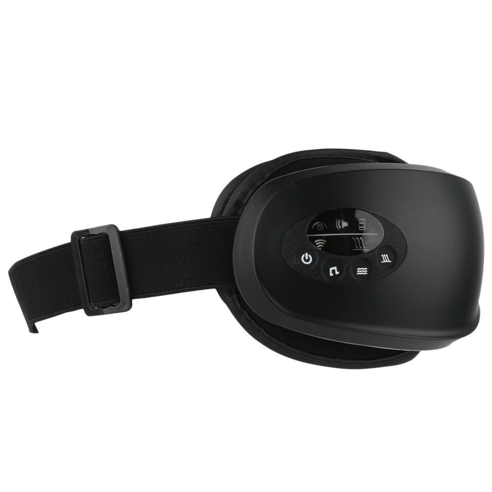 Infrared heating and air pressure soothes temples, forehead and eyes