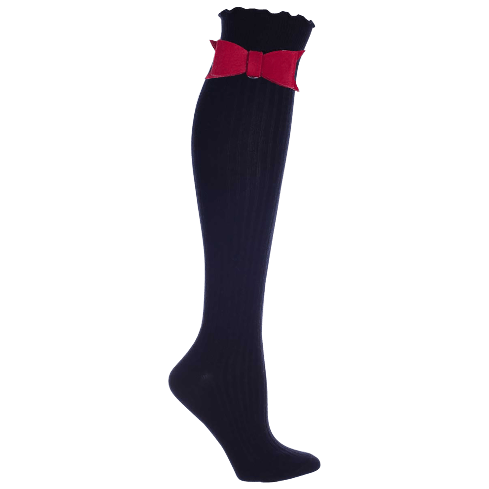 Black/Burgundy Bow