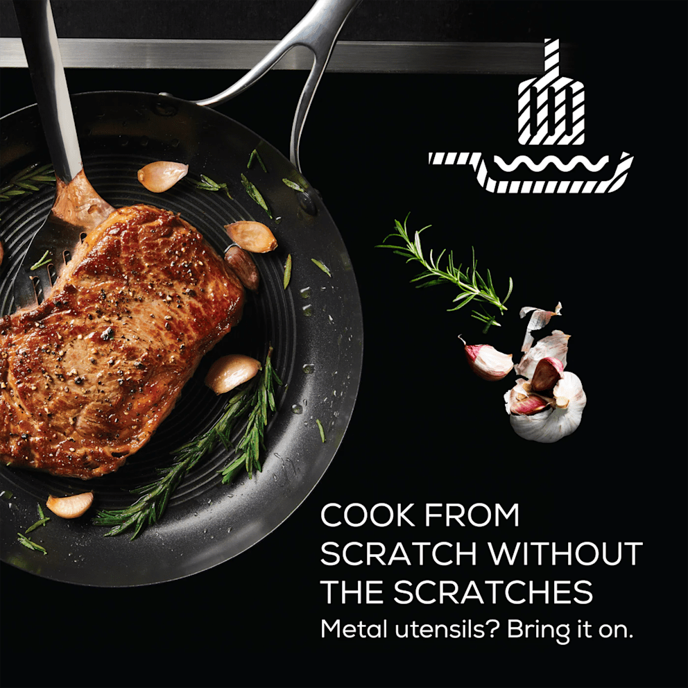 Scratch-resistant construction keeps your cookware looking its best.