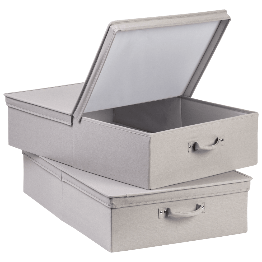 Dual access flip-top lid can be partially opened on either side to remove items