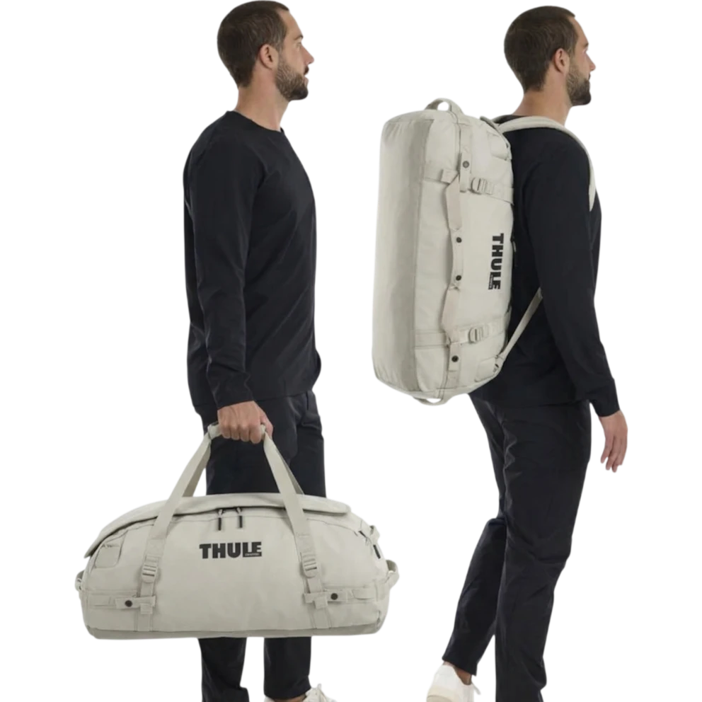 Thule Chasm 70L Rugged Weather-Resistant Duffel Bag Converts to Backpack (Soft Sand)