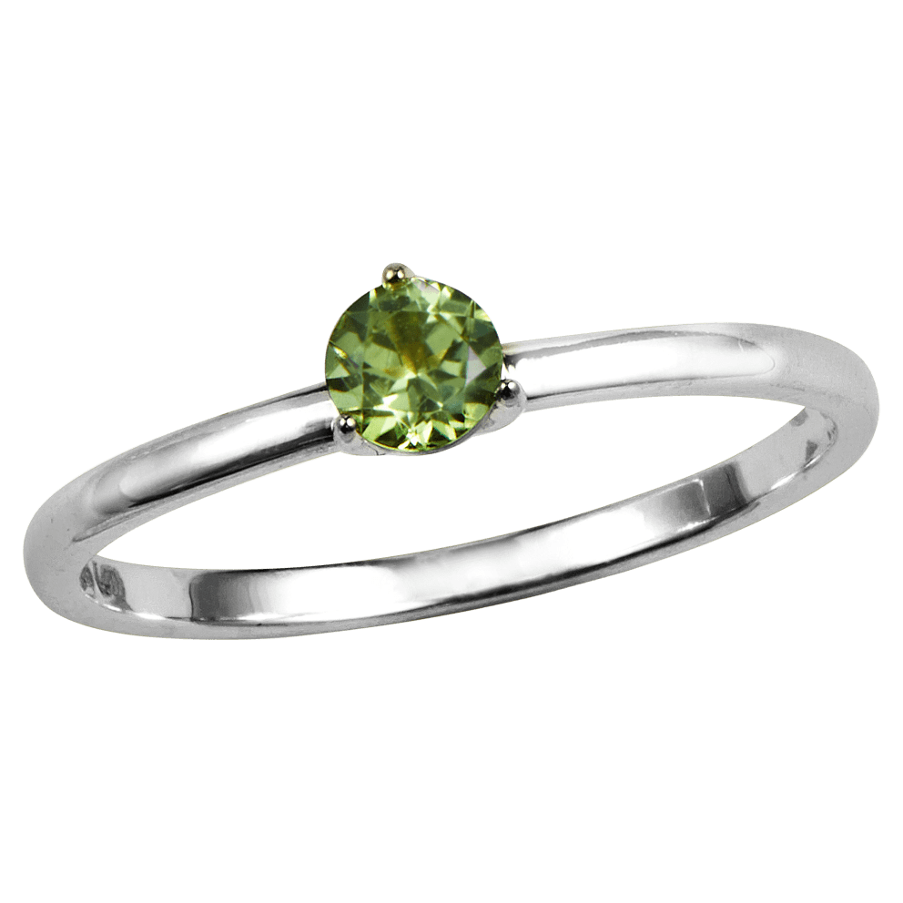 Sterling Silver Peridot Solitaire