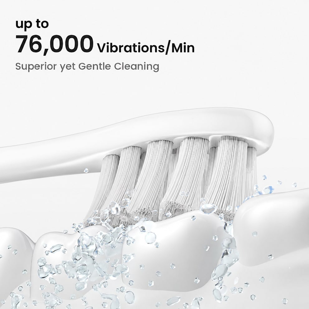 Powerful 76,000 Vibrations Per Minute, But With a Gentle Touch.