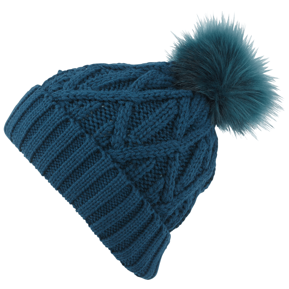 With Poms in Navy
