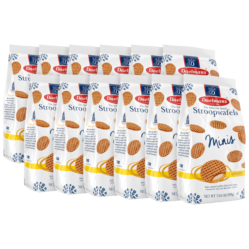 12-Pack: Daelmans Honey Mini Stroopwafels Bags