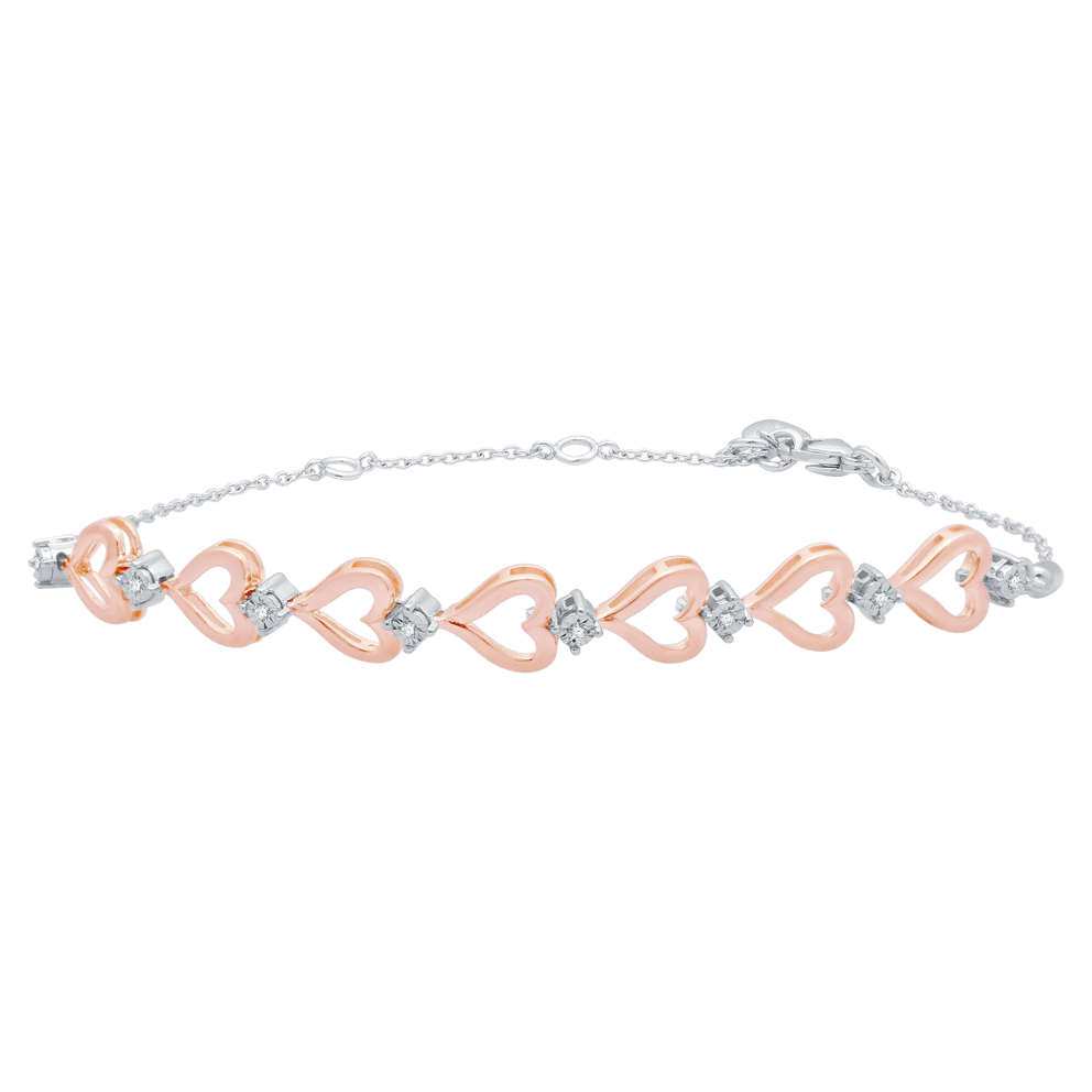 Rose Gold Heart with White Gold Accents