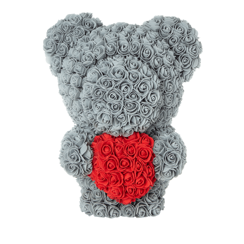 Grey w/ Red Heart