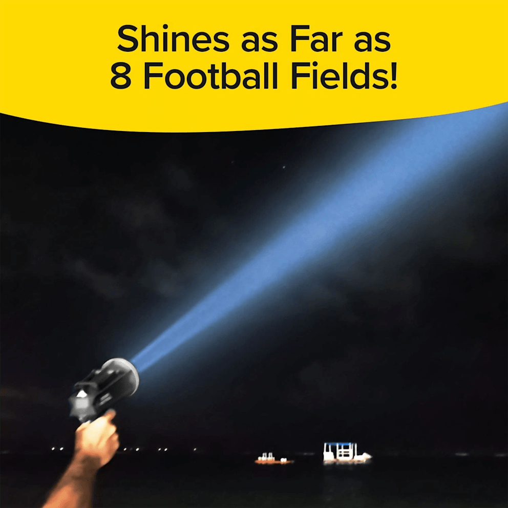 High-intensity beam shines up to the length of 8 football fields.