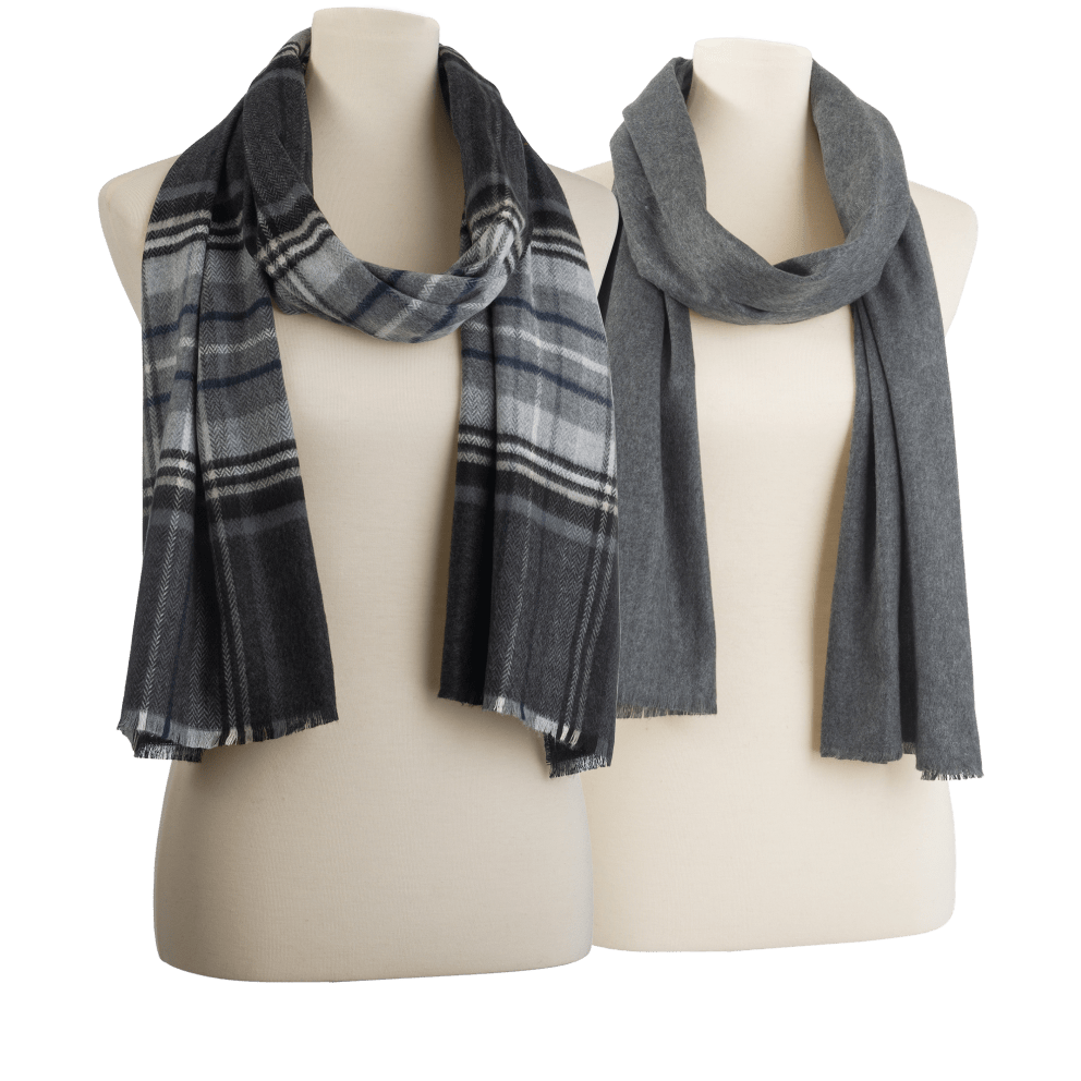 Grey/White/Black Plaid or Solid Grey