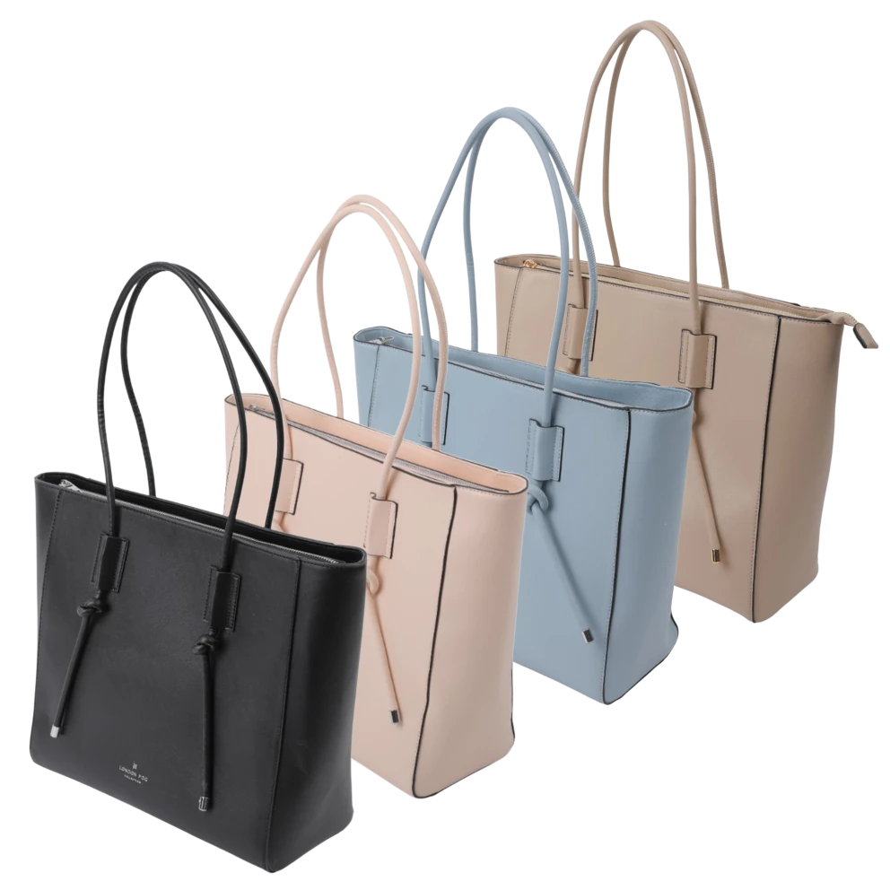 London Fog Aubrey Knot Handle Large Tote Bag