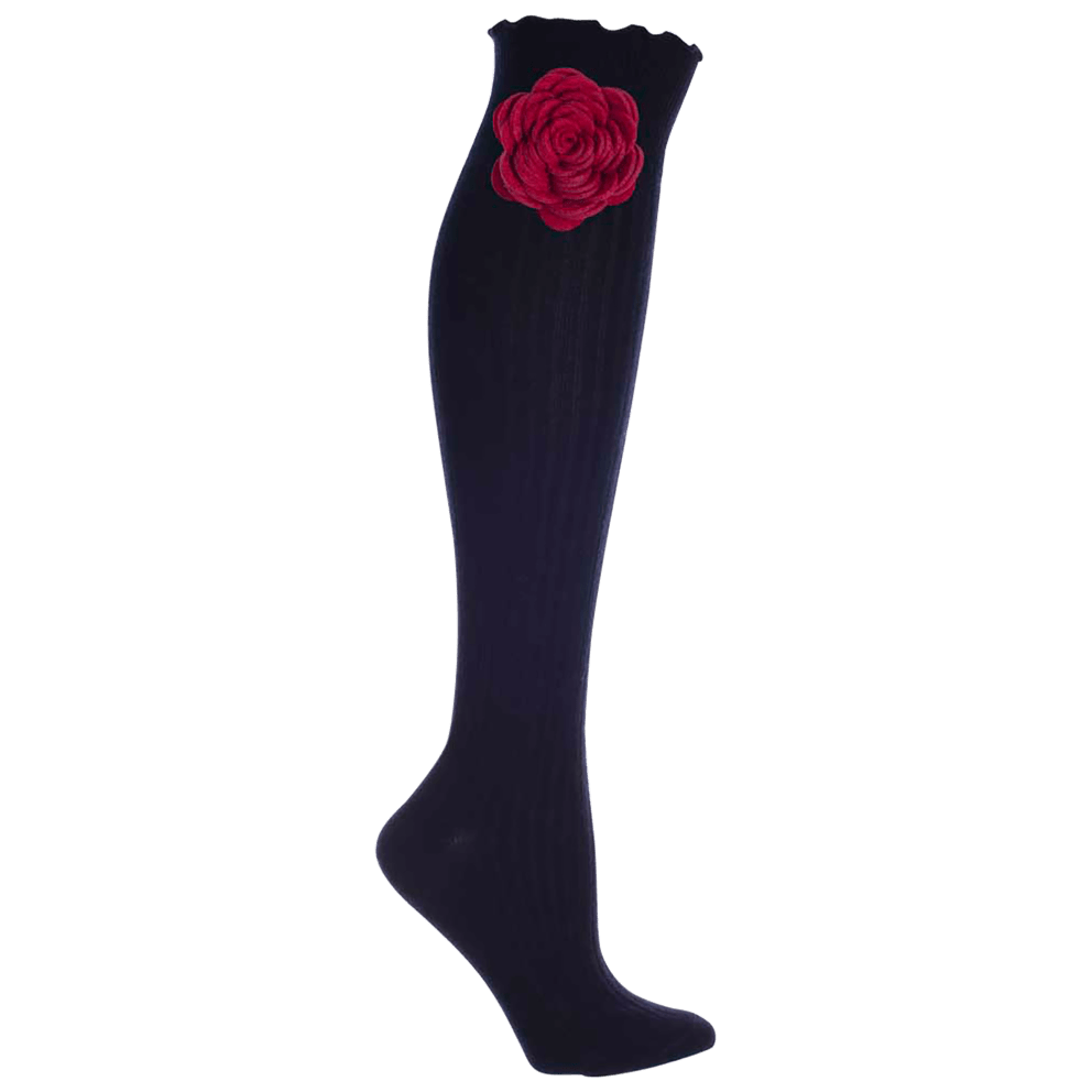 Black/Burgundy Rose