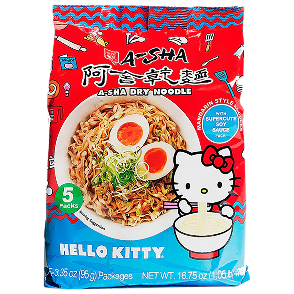 A-Sha Hello Kitty Mandarin Noodles (Supercute Soy Sauce)