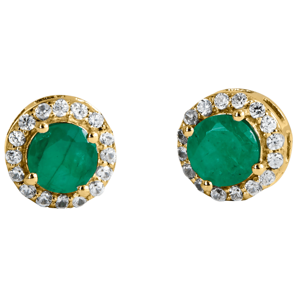 Emerald 18K Gold Plated over Sterling Silver