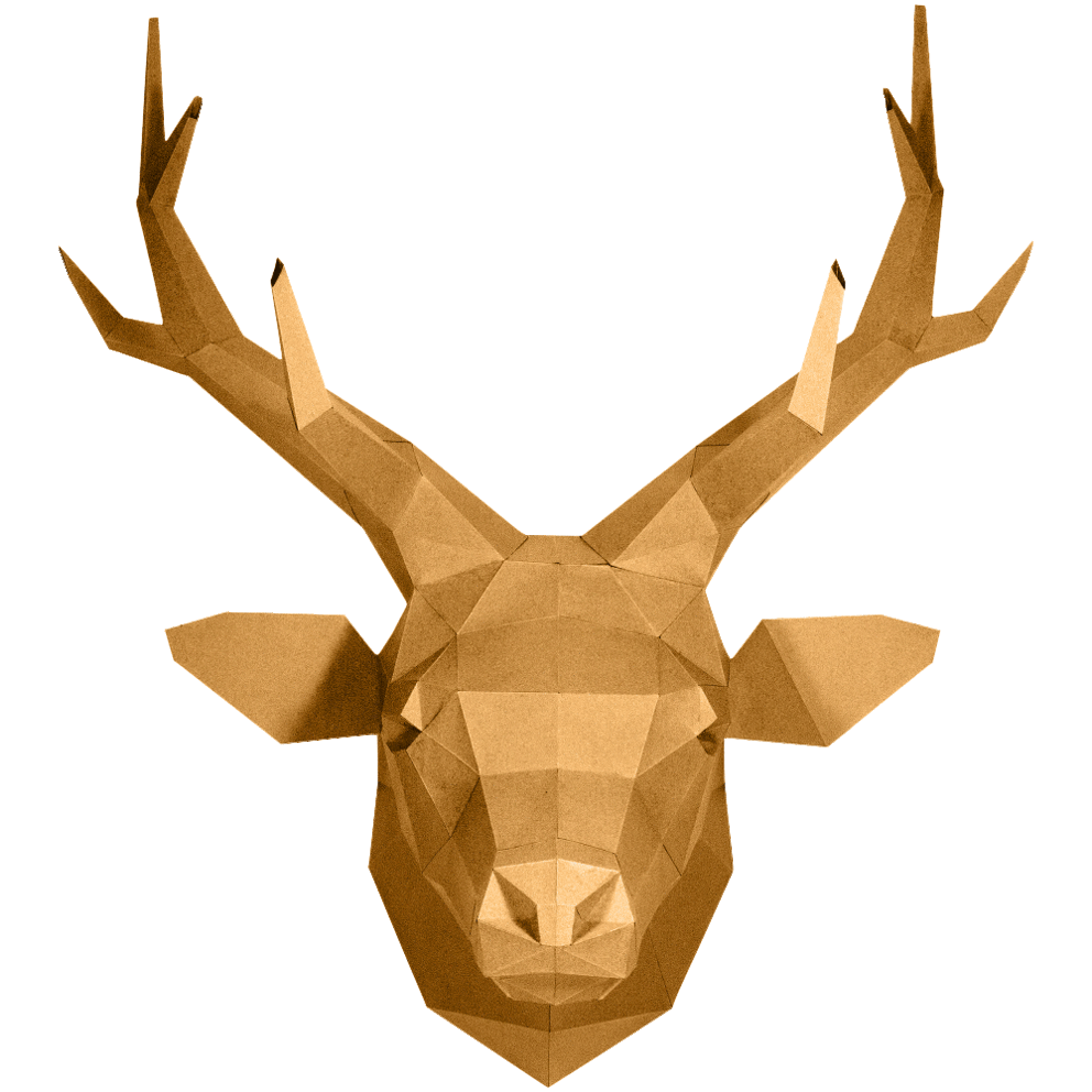 Gold Deer Head