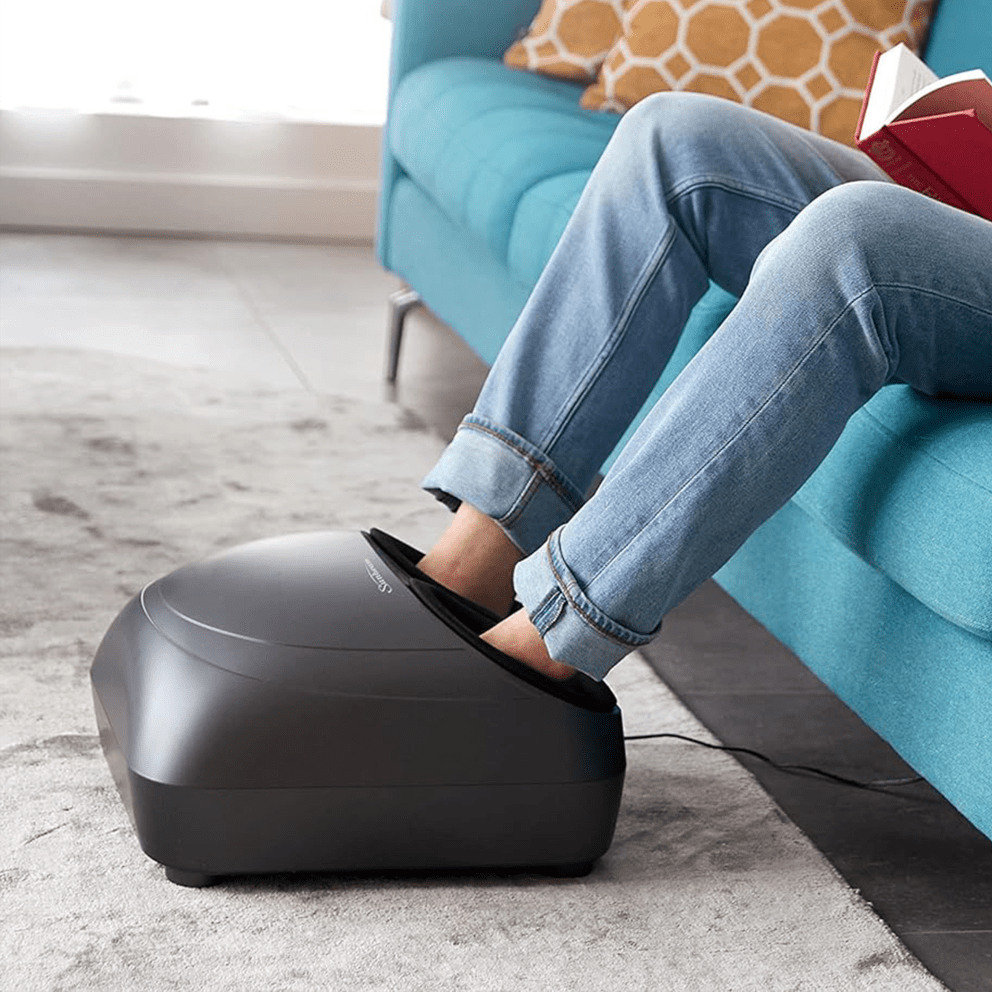 Massage nodes specifically target key pressure points on the feet, promoting relaxation & alleviating discomfort