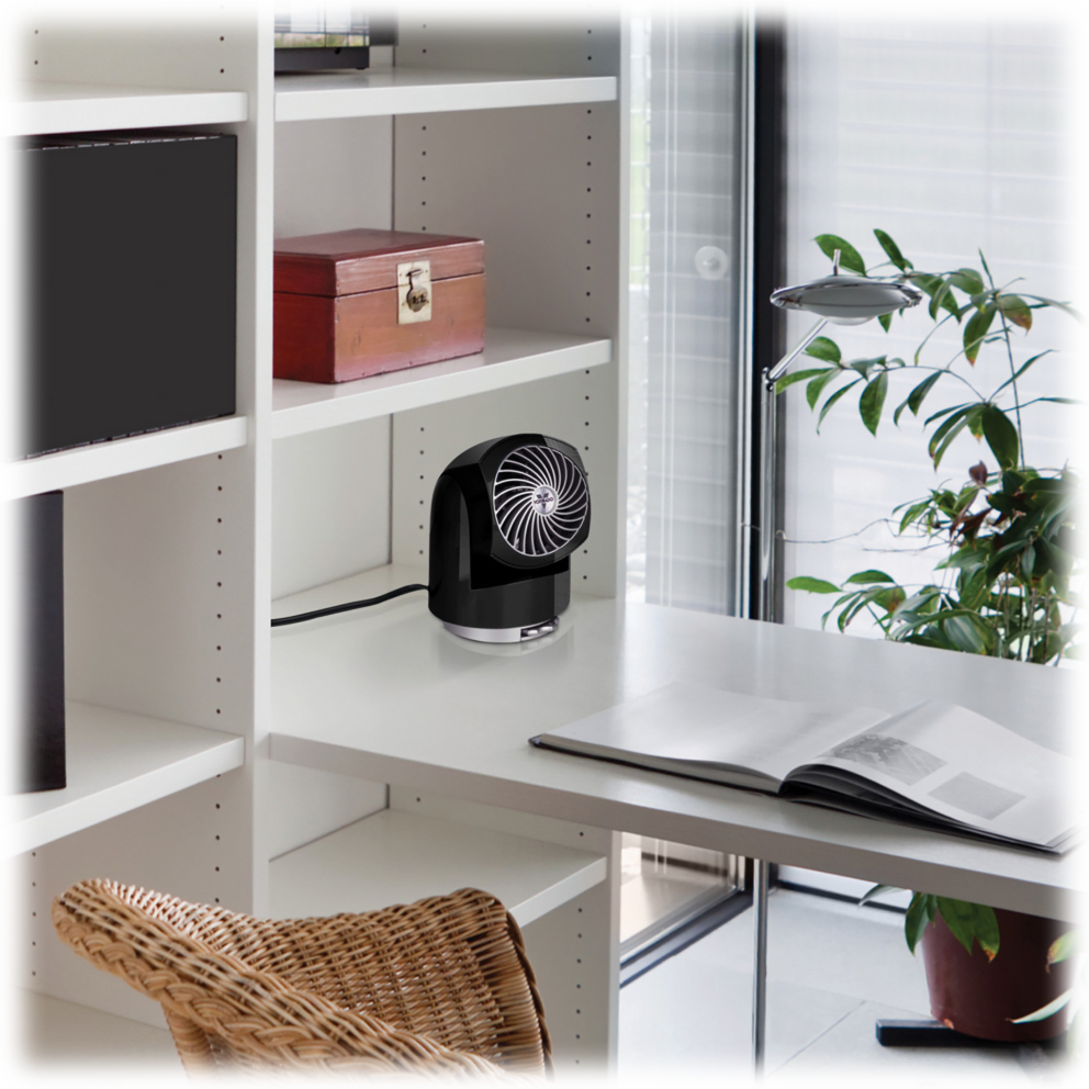 Vornado’s Vortex Action technology circulates air up to 20 feet, providing efficient cooling