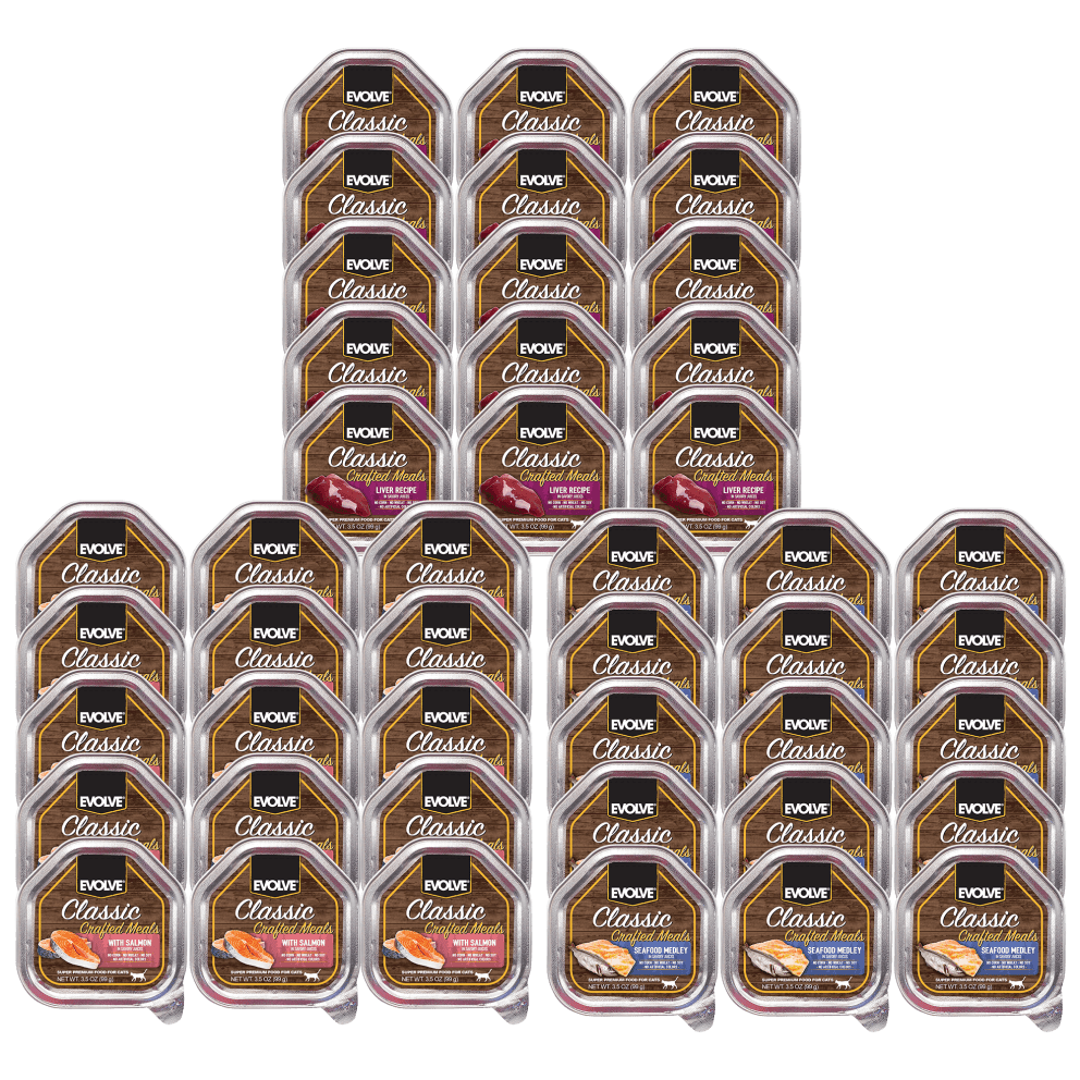 Variety Pack Cat Food (Liver, Salmon, Seafood Medley)