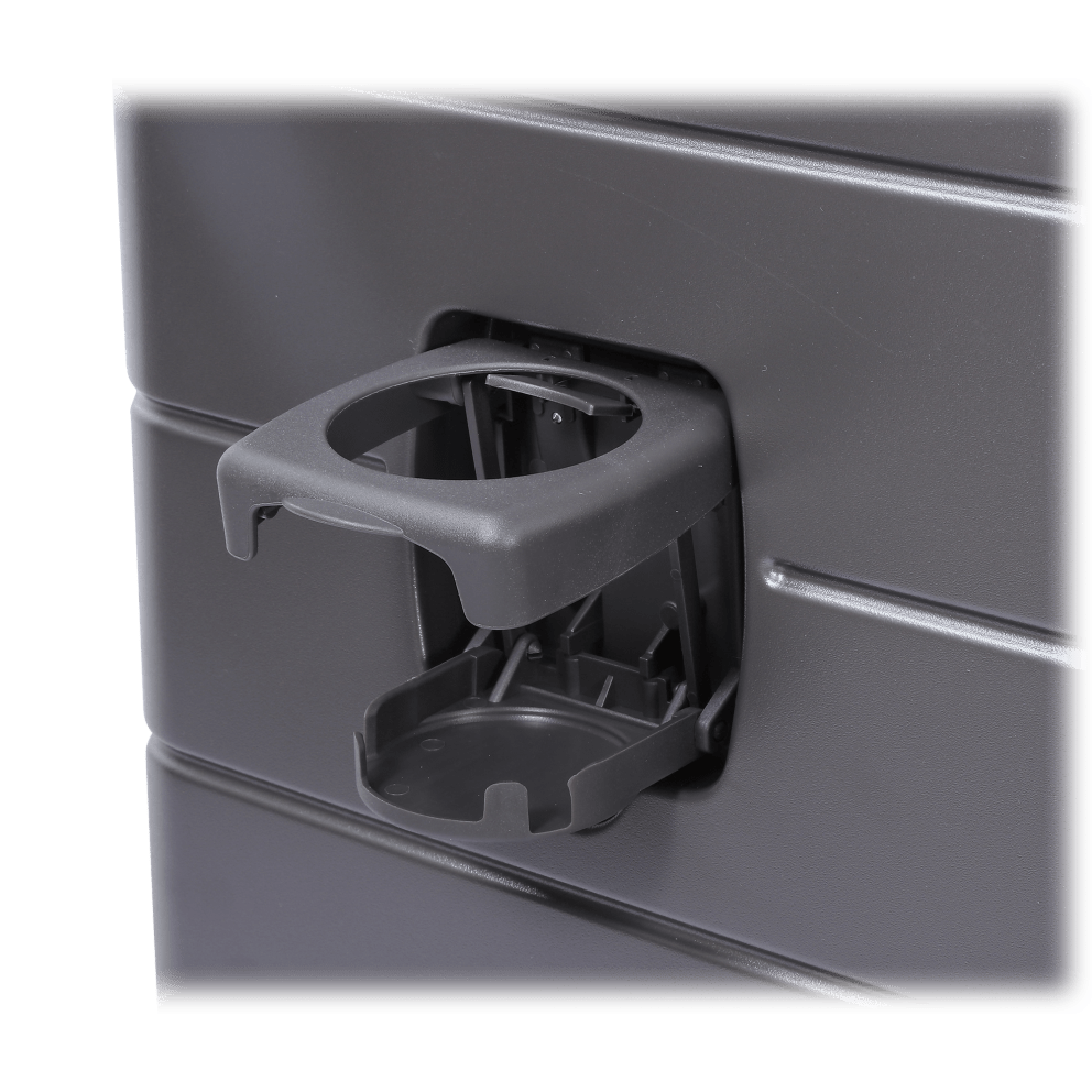 Built-in cup holder on carry-on