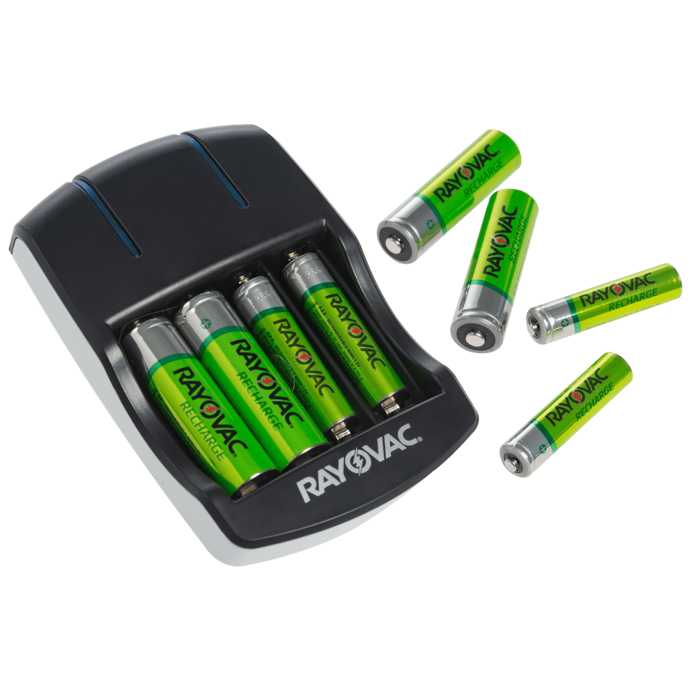 Adjustable charger works with both AA and AAA batteries