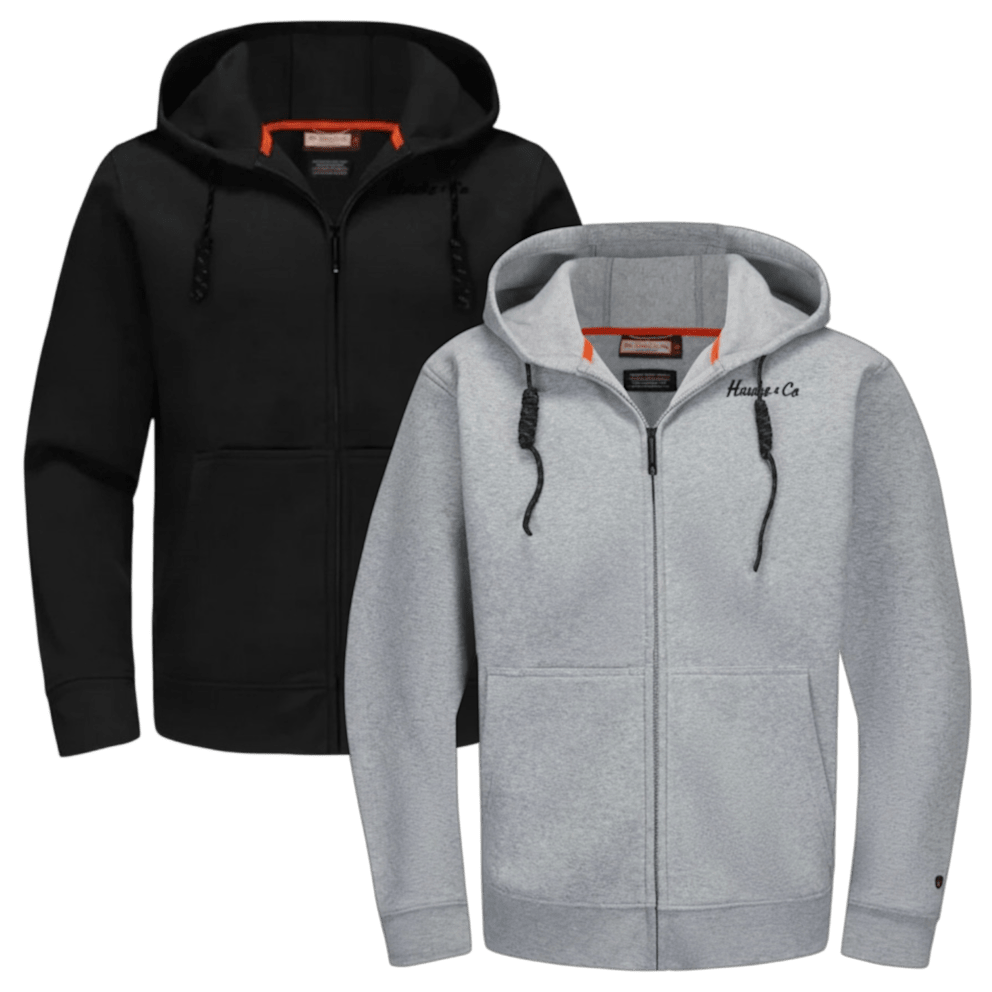 Black & Light Heather Grey