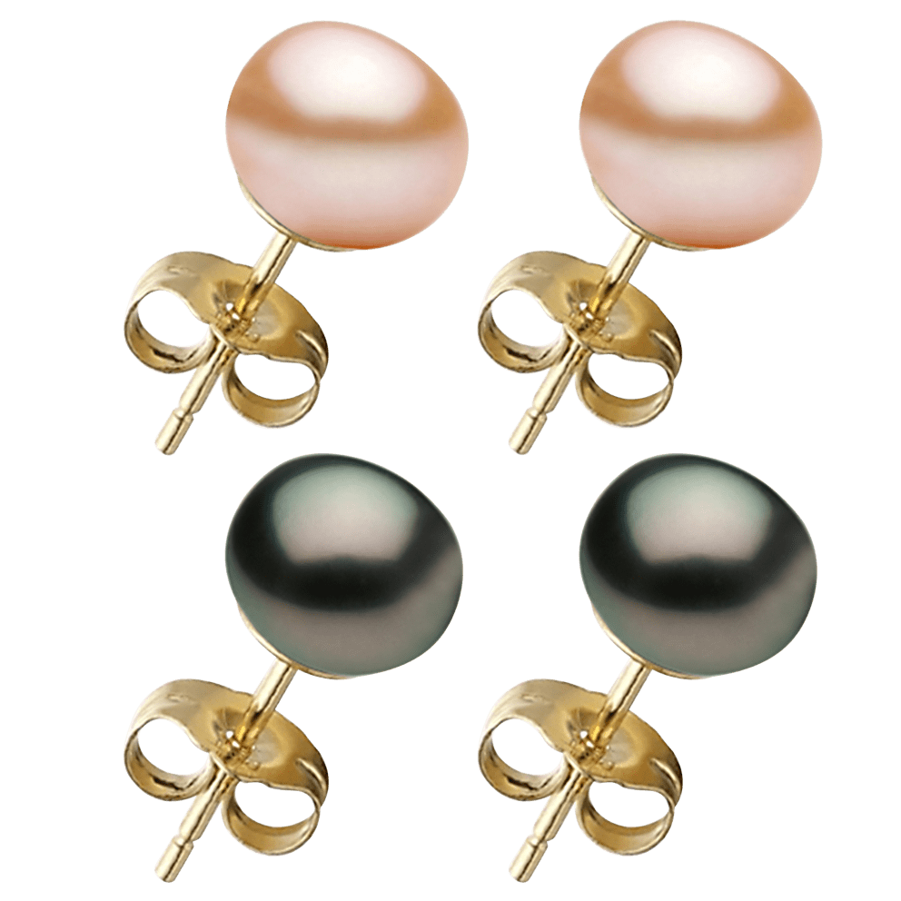 Peach on Yellow Gold + Black on Yellow Gold