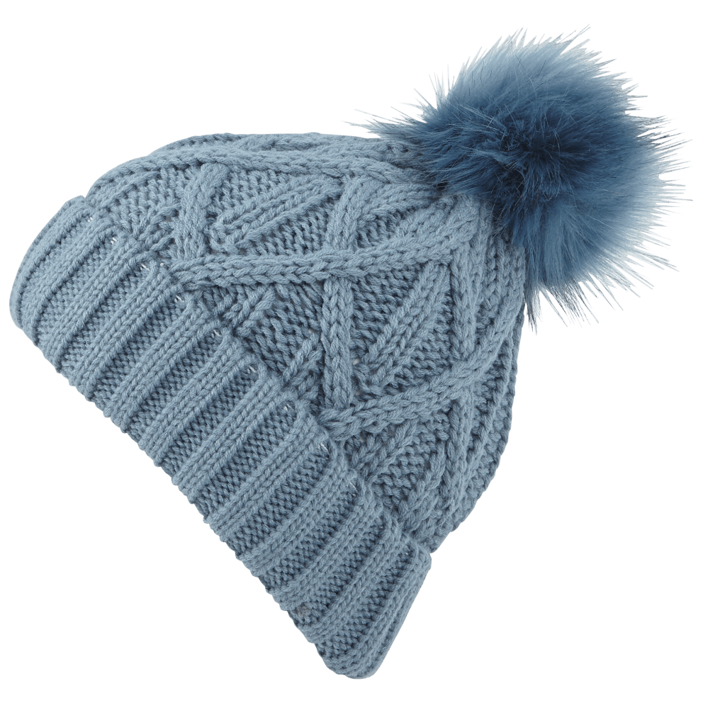 With Poms in Pale Blue