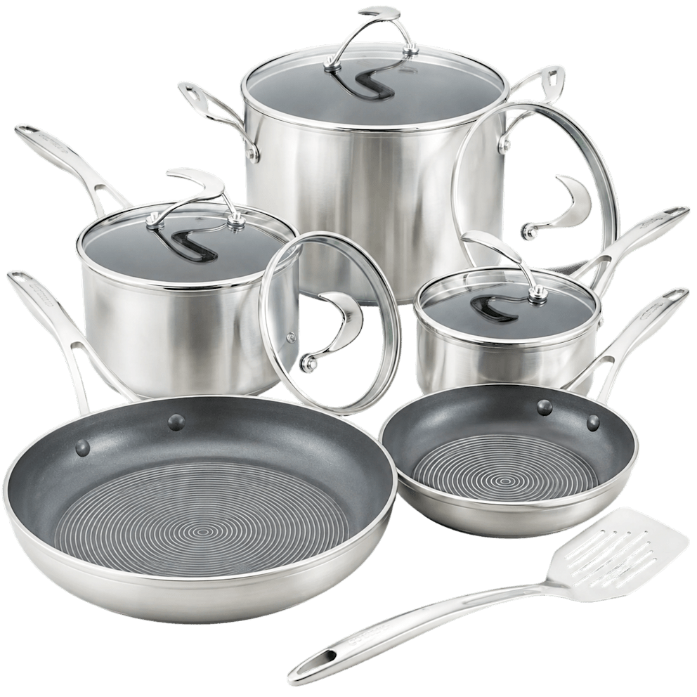 Cook with confidence using this complete cookware set.