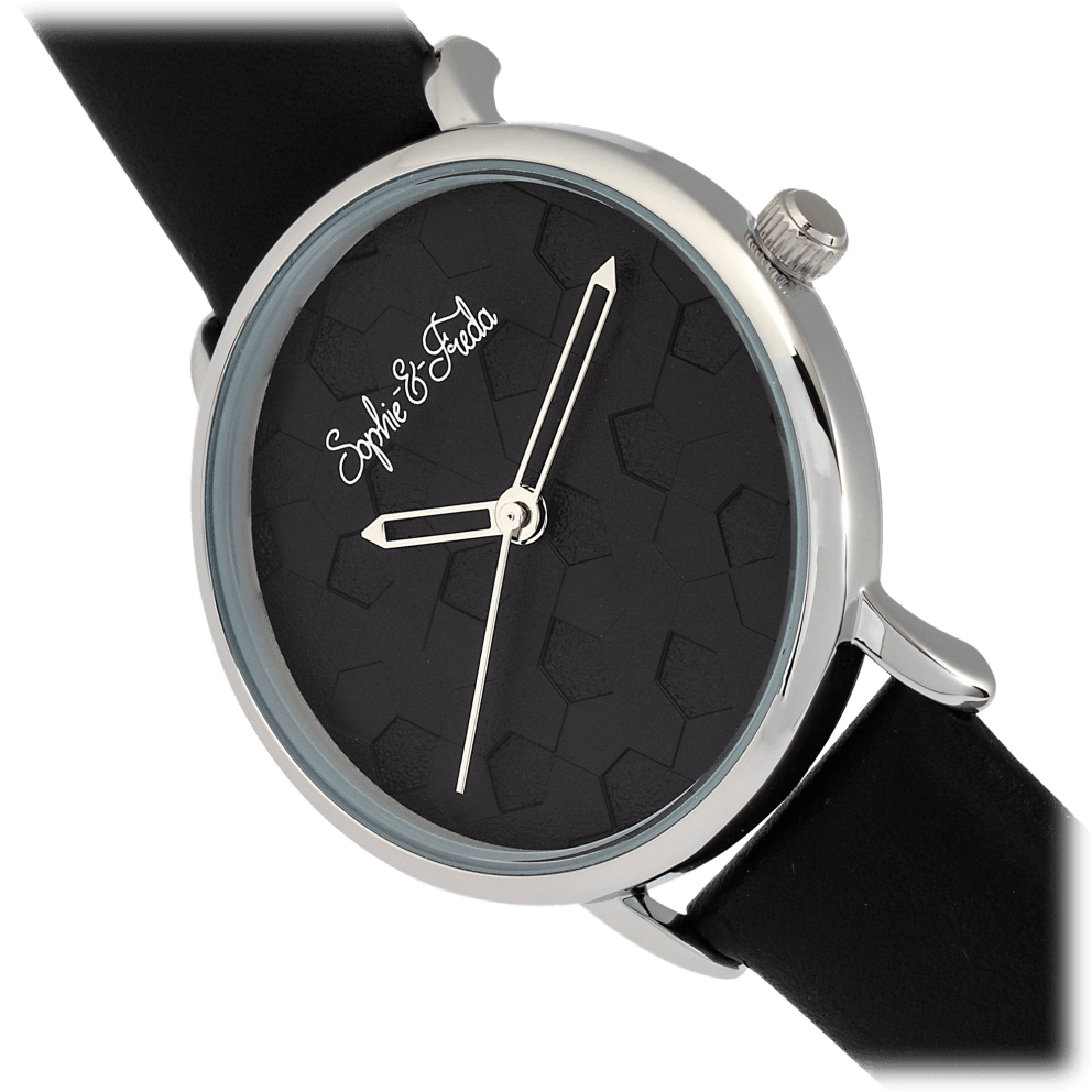 Silver/Black with Leather Band
