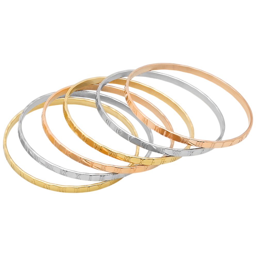 Stainless Steel, 18K Gold & Rose Gold Plated