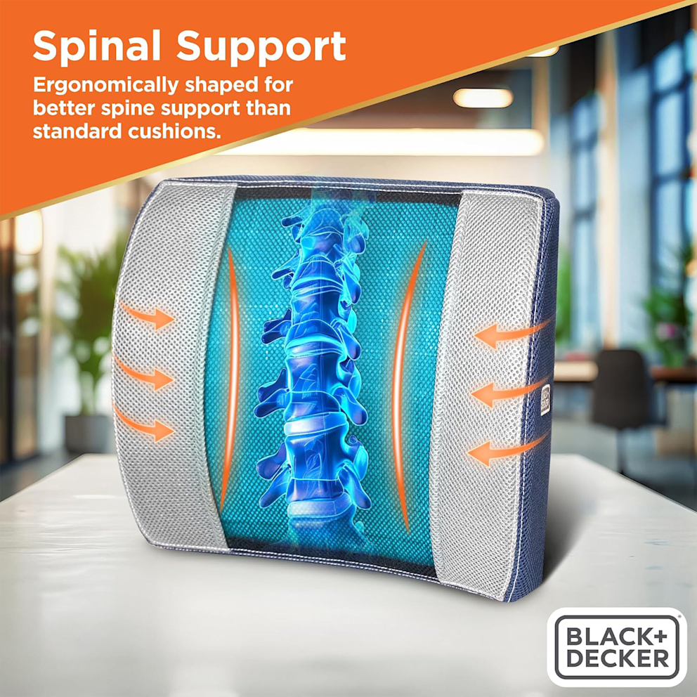 Contoured shape helps encourage a more natural seated posture.