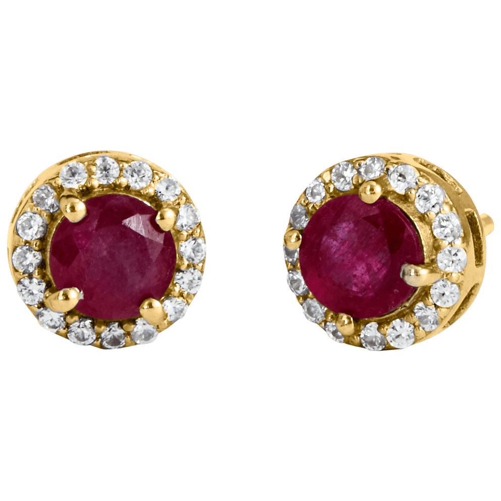 Ruby 18K Gold Plated over Sterling Silver