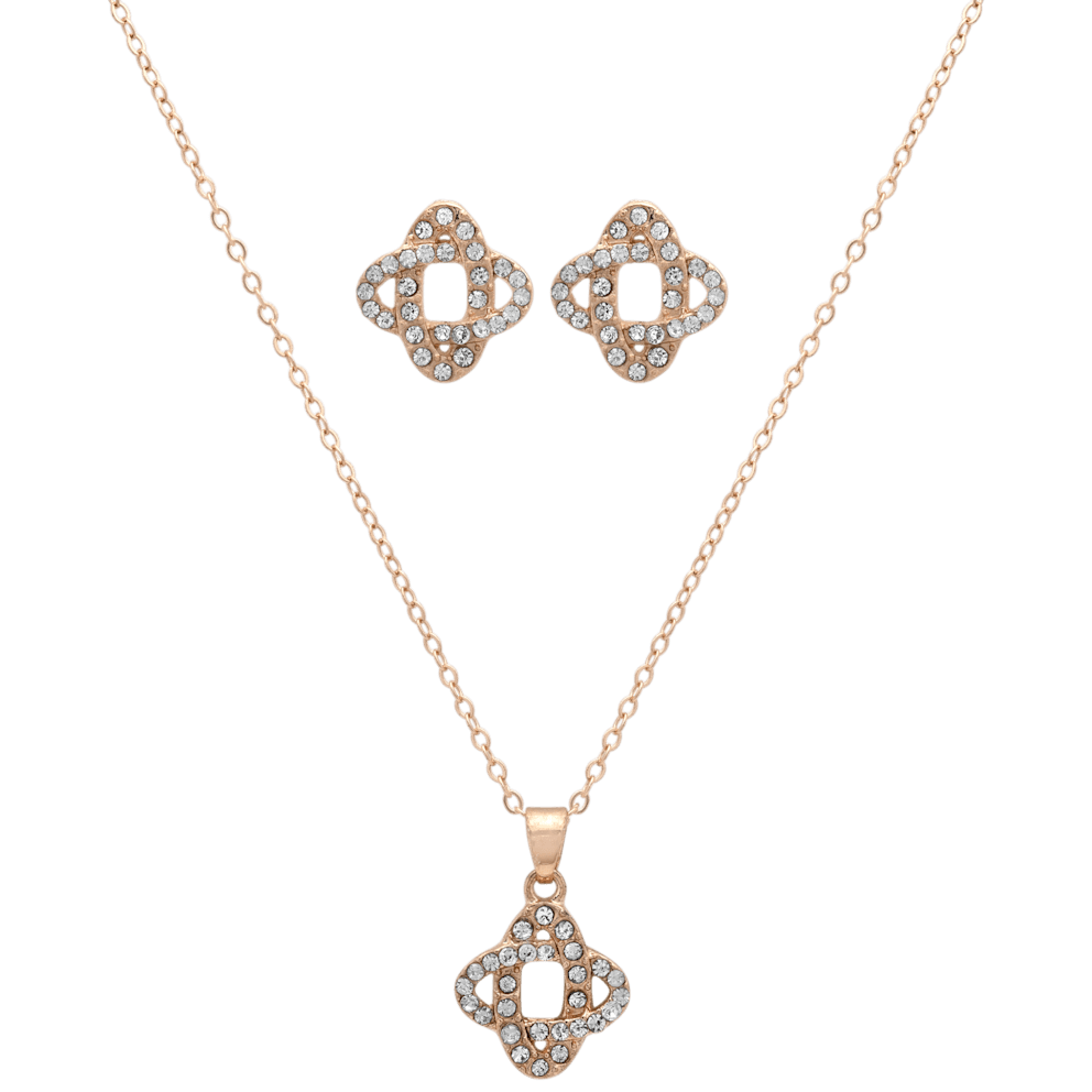 Saffron Clover Shape CZ Set