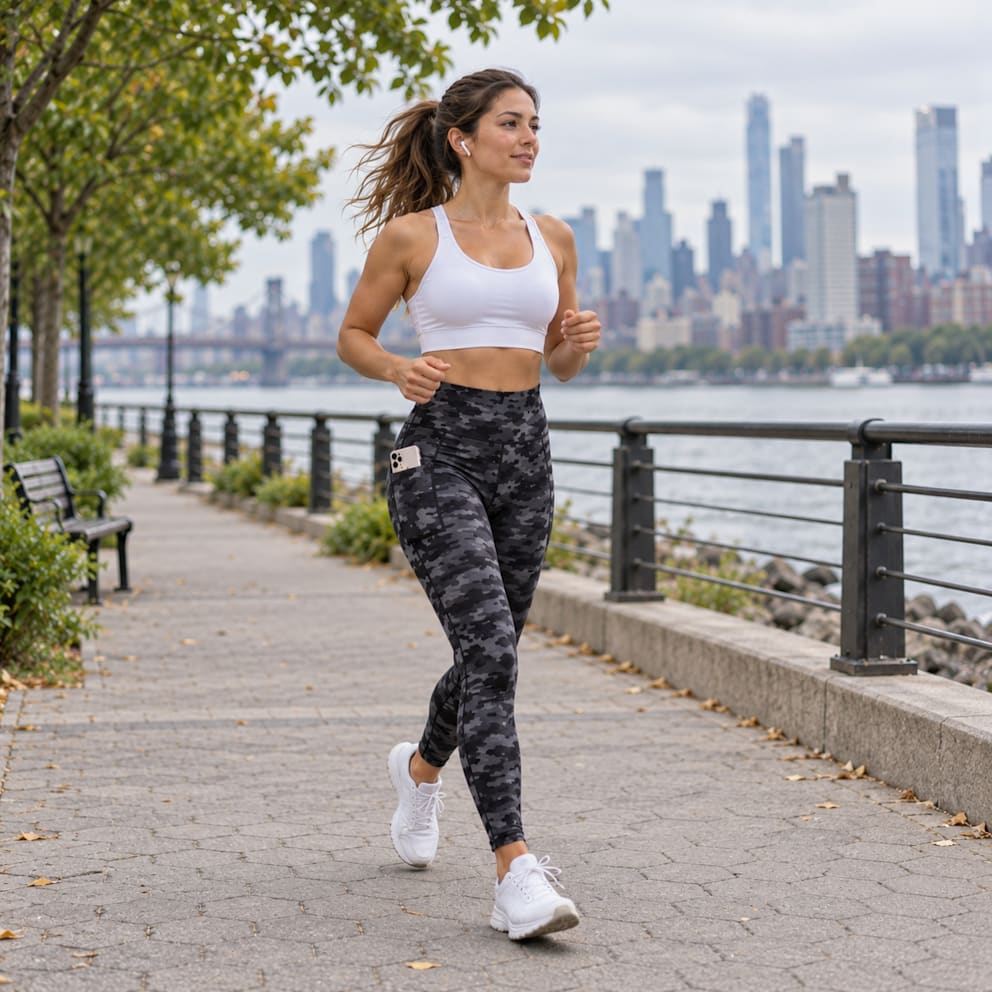 Stretchy polyester and spandex blend allows freedom of movement