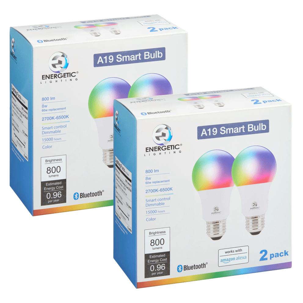 4-Pack - A19 Alexa Dimmable Smart Color