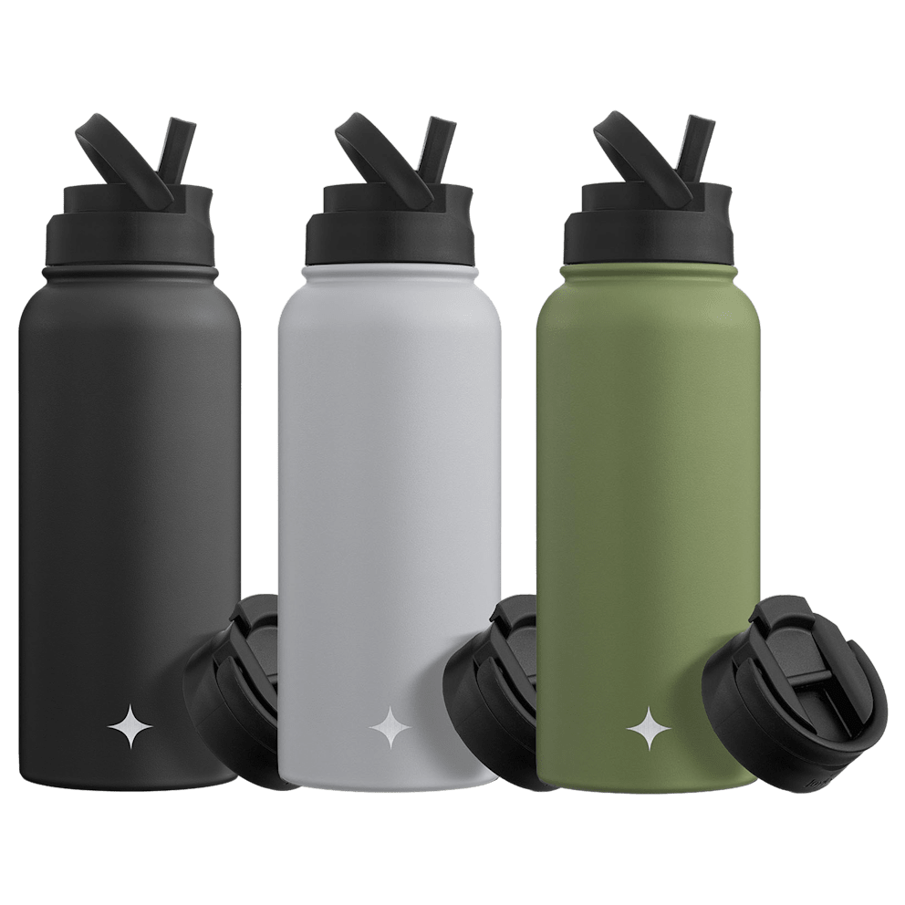 Matte Black + Dove Grey + Forest Green