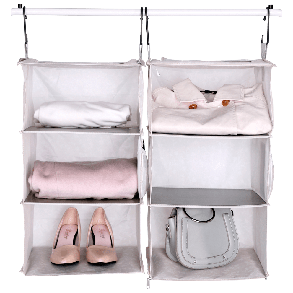 2 Attachable Organizers - Floral Taupe