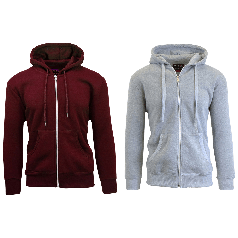 Burgundy & Heather Grey