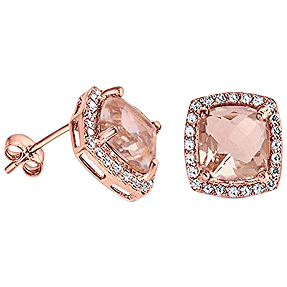 Halo Square Shaped Earrings