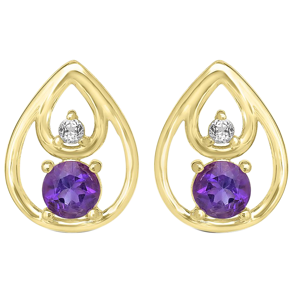 Amethyst - White Topaz