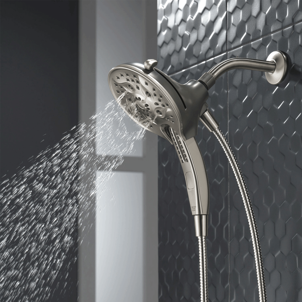 Offers 3 Spray Settings each on the Shower Head and Hand Wand