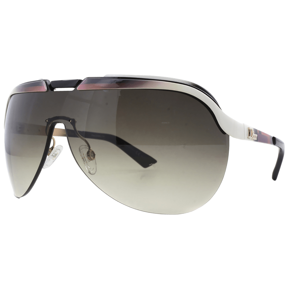 Style: Solar, Frame: White & Brown, Lenses: Brown