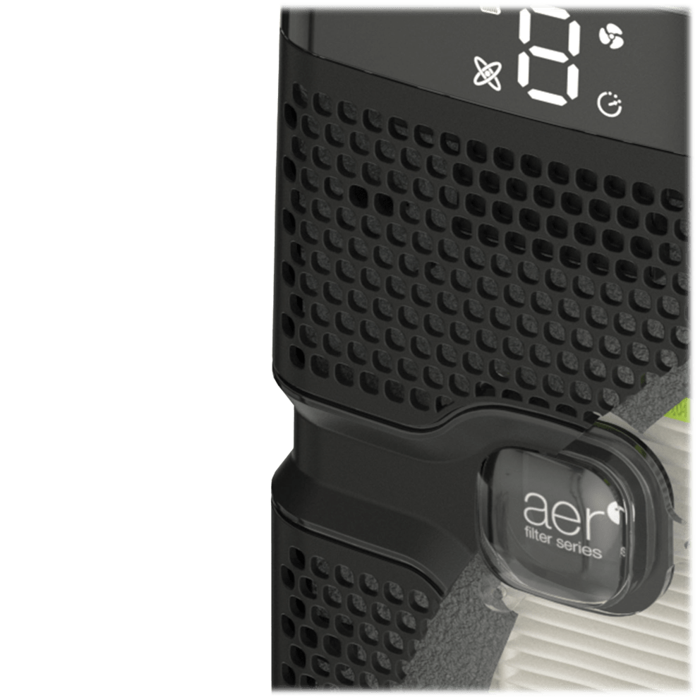 The filter reminder light combined with the V-Pure window lets you check the progress of your filter life